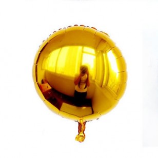 18英寸純色圓形鋁箔氣球 金色